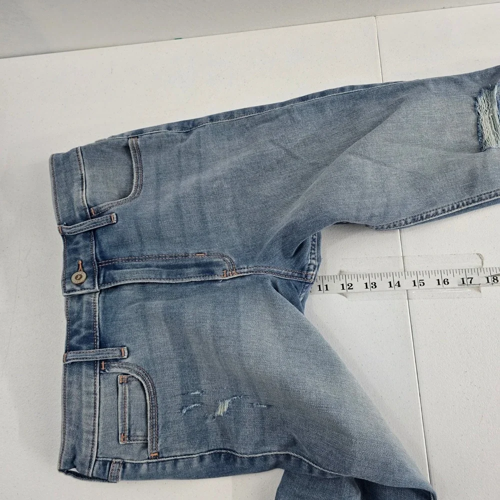 Hollister High-Rise Super Skinny Distressed‎ Jeans W30 L26 Light Wash Denim